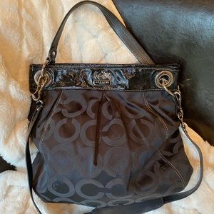 Coach Patent Leather Hobo Style Shoulder Bag